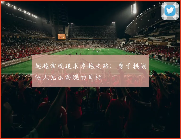 超越常规追求卓越之路：勇于挑战他人无法实现的目标